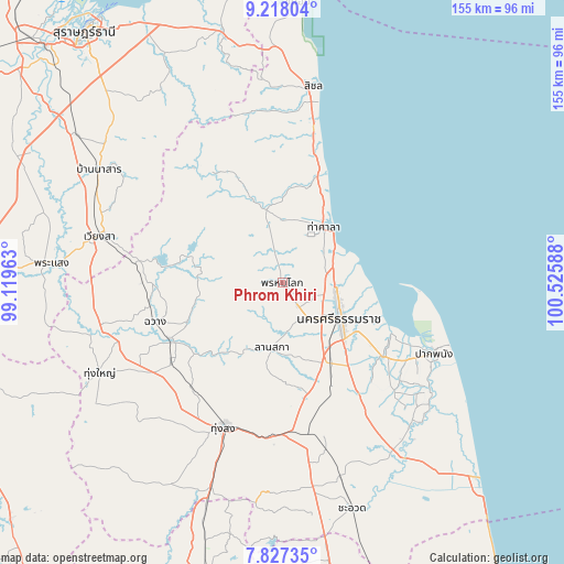 Phrom Khiri on map