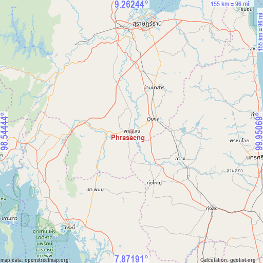 Phrasaeng on map