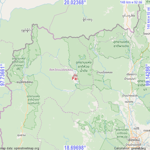 Pai on map