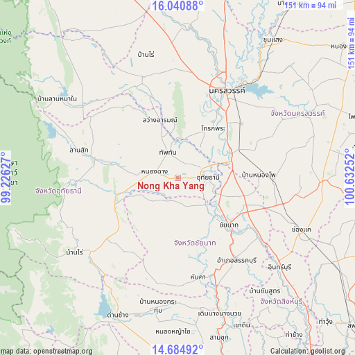 Nong Kha Yang on map