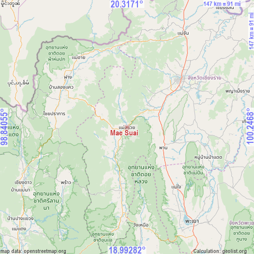 Mae Suai on map