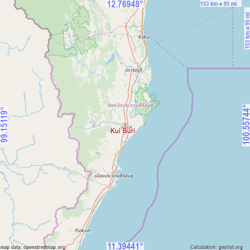 Kui Buri on map