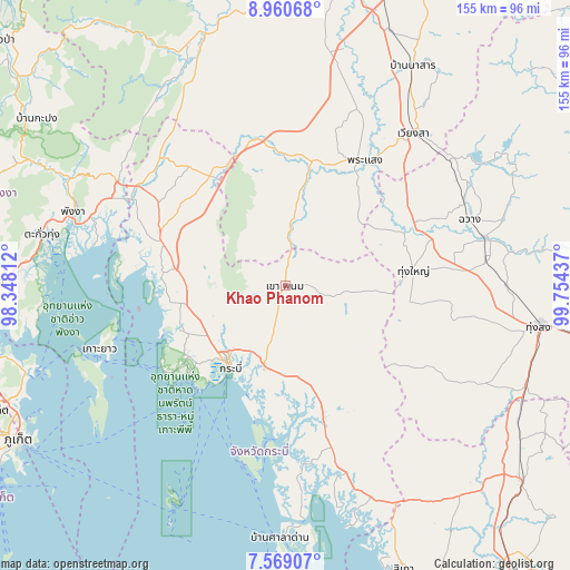 Khao Phanom on map