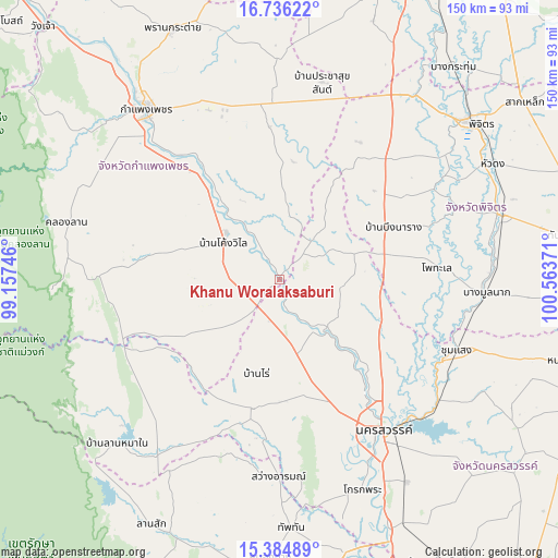 Khanu Woralaksaburi on map