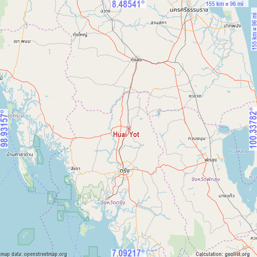 Huai Yot on map