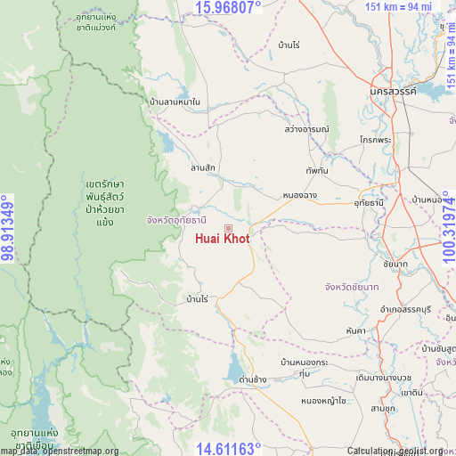 Huai Khot on map