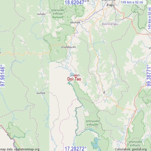 Doi Tao on map