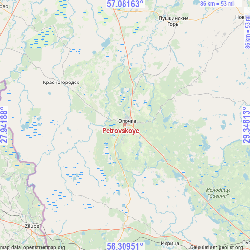Petrovskoye on map