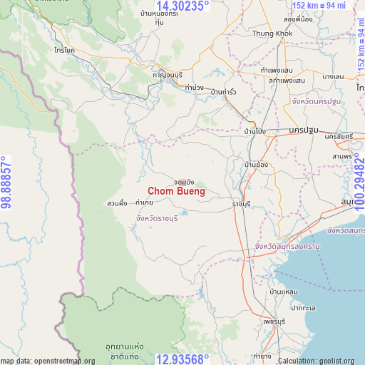 Chom Bueng on map