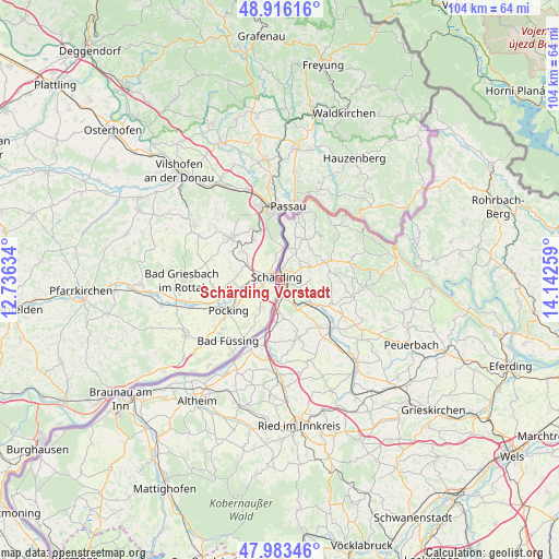 Schärding Vorstadt on map