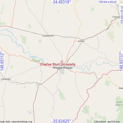 Charles Sturt University on map