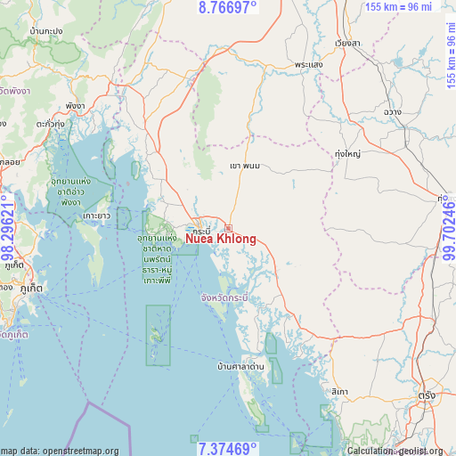 Nuea Khlong on map