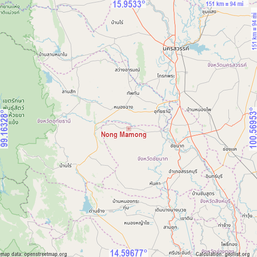 Nong Mamong on map