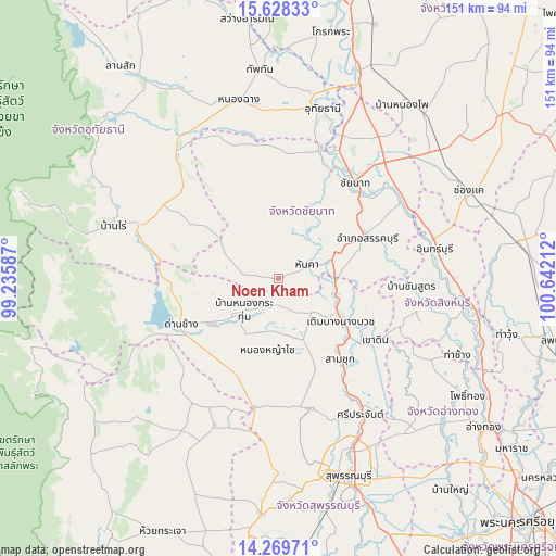 Noen Kham on map