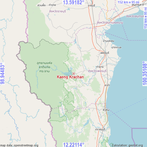 Kaeng Krachan on map