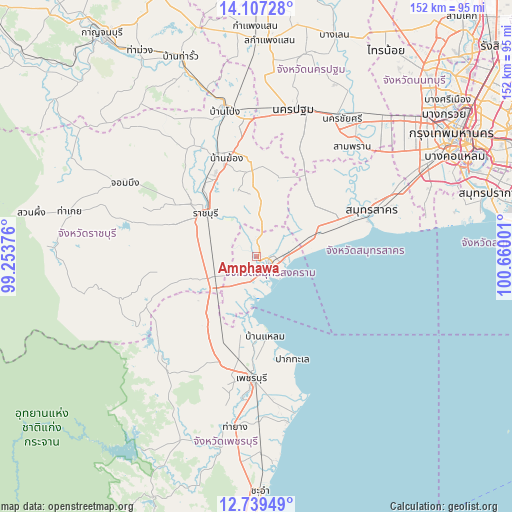 Amphawa on map