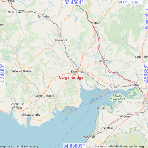 Cargenbridge on map
