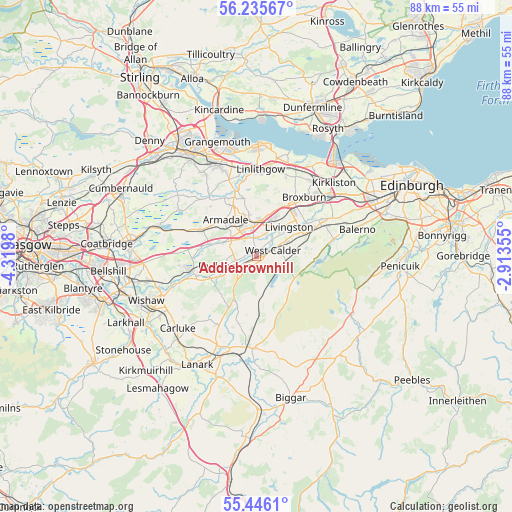 Addiebrownhill on map