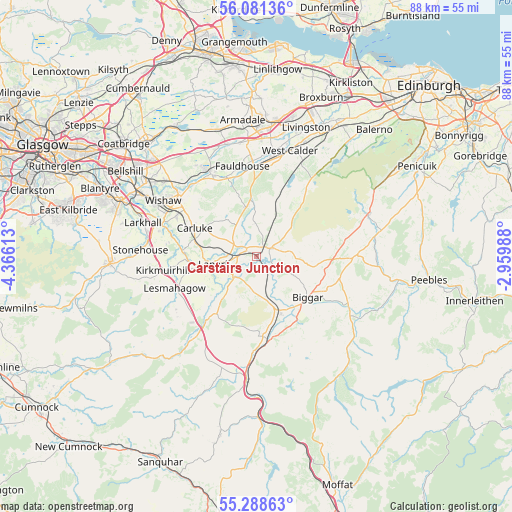 Carstairs Junction on map