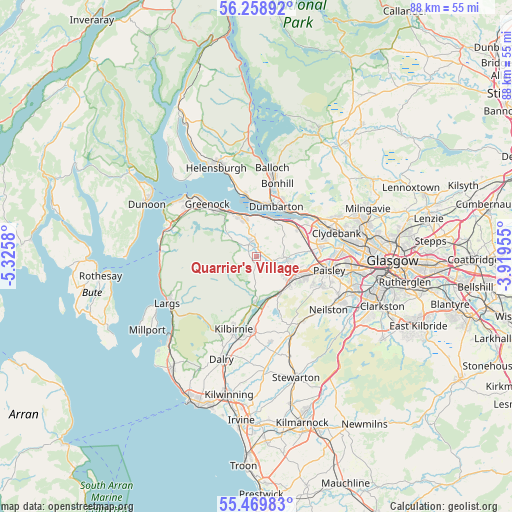 Quarrier's Village on map