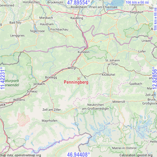 Penningberg on map
