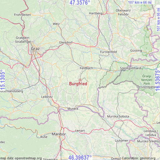 Burgfried on map