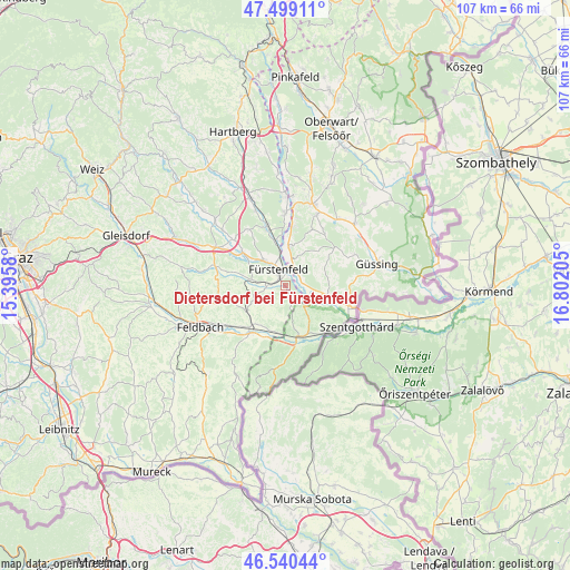Dietersdorf bei Fürstenfeld on map