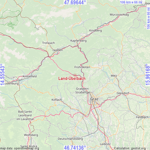 Land-Übelbach on map