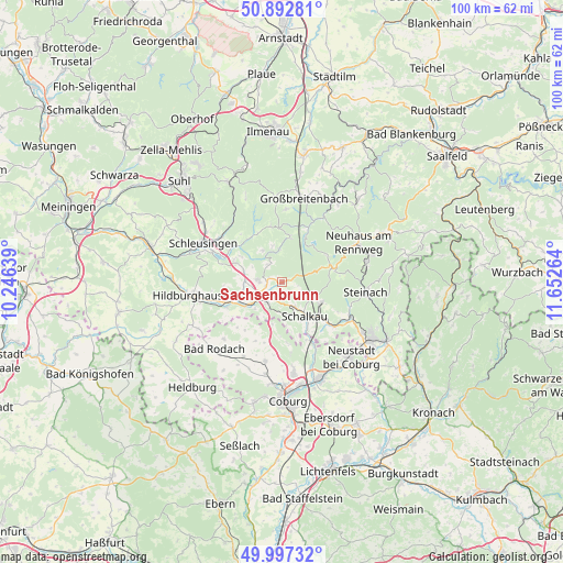 Sachsenbrunn on map