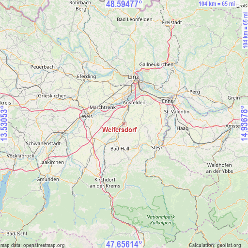 Weifersdorf on map