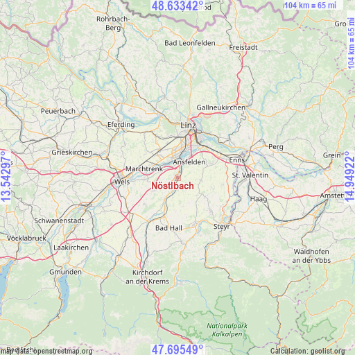 Nöstlbach on map
