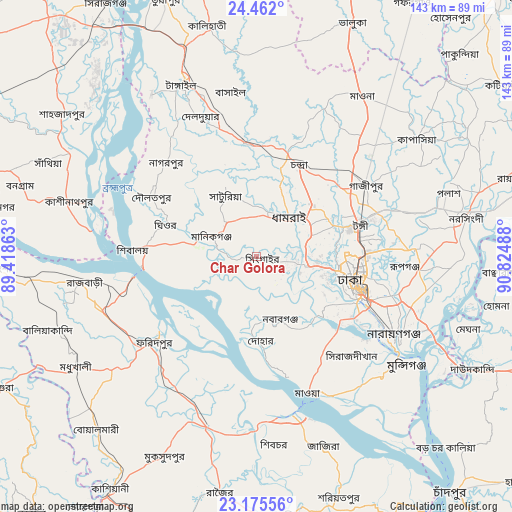 Char Golora on map