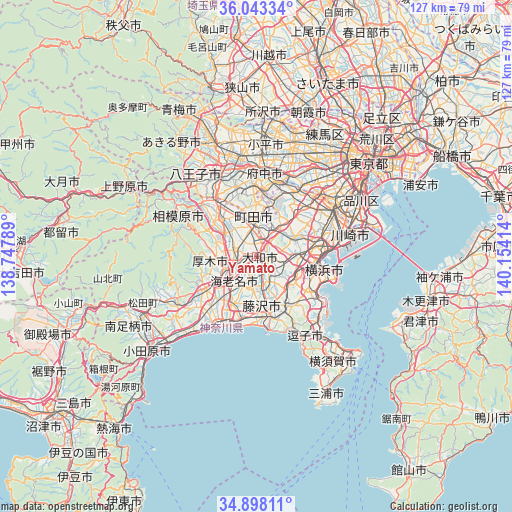 Yamato on map