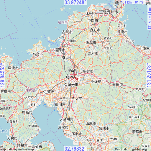 Ogōri on map