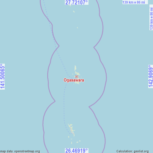 Ogasawara on map