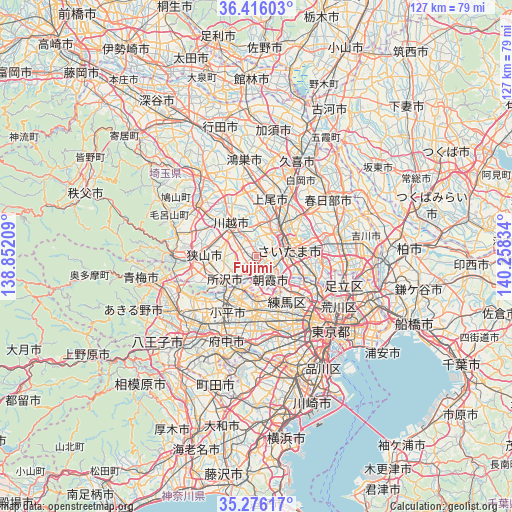 Fujimi on map