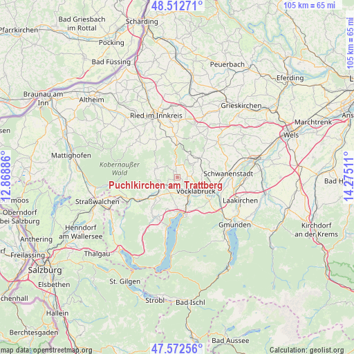 Puchlkirchen am Trattberg on map
