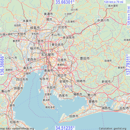 Miyoshi on map