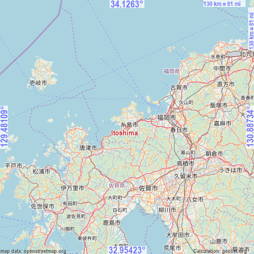 Itoshima on map