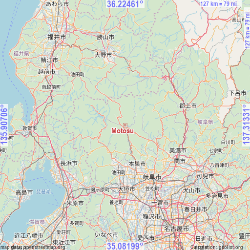 Motosu on map