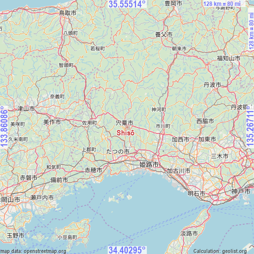 Shisō on map