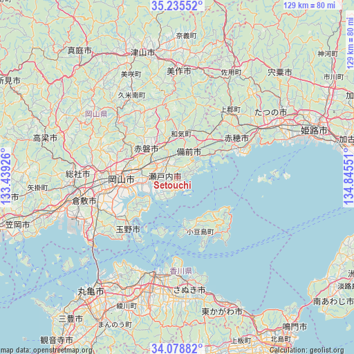 Setouchi on map