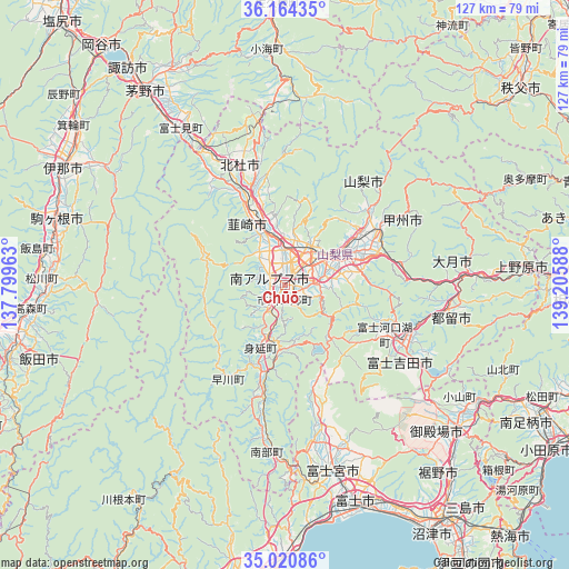 Chūō on map