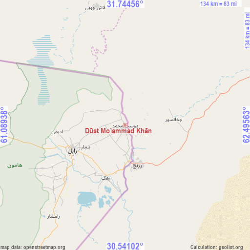 Dūst Moḩammad Khān on map