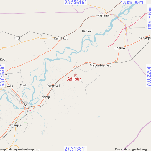 Adilpur on map