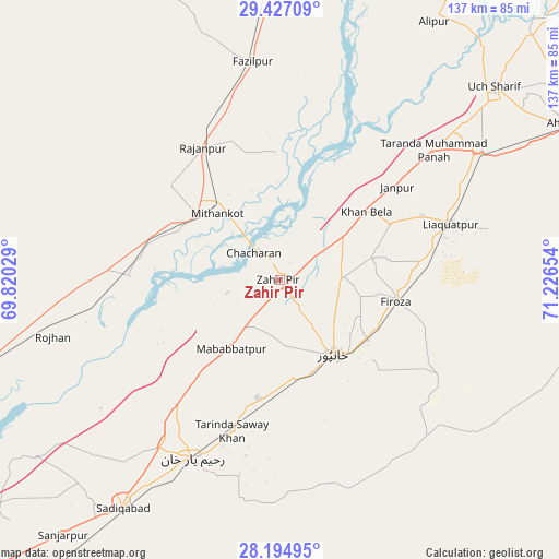 Zahir Pir on map