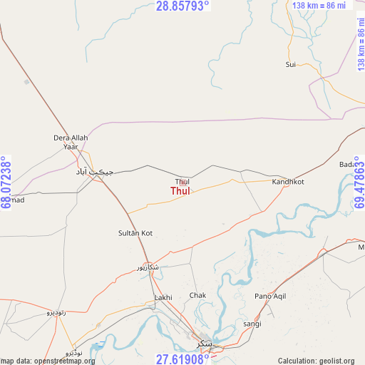 Thul on map