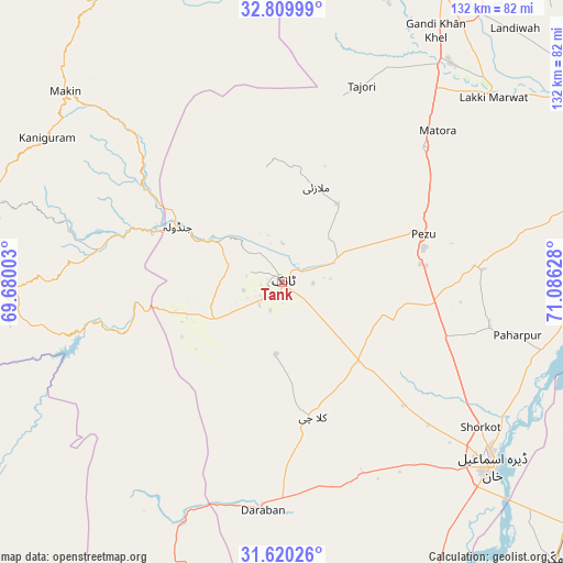 Tank on map