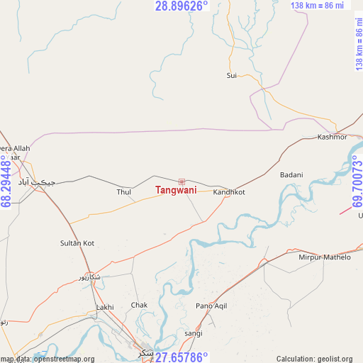 Tangwani on map