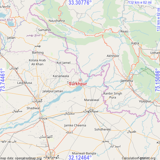 Surkhpur on map